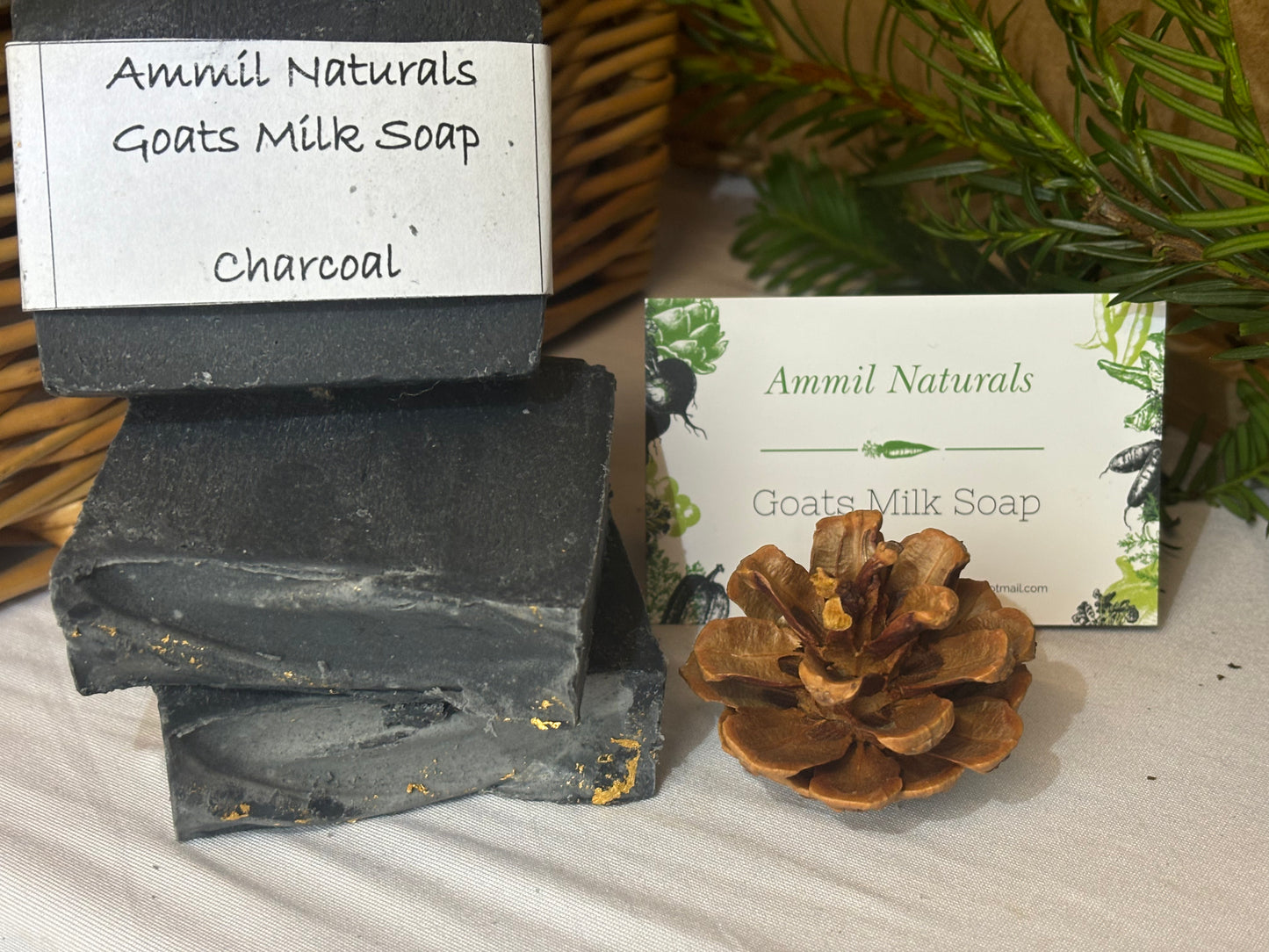 Goats milk soap with activated charcoal