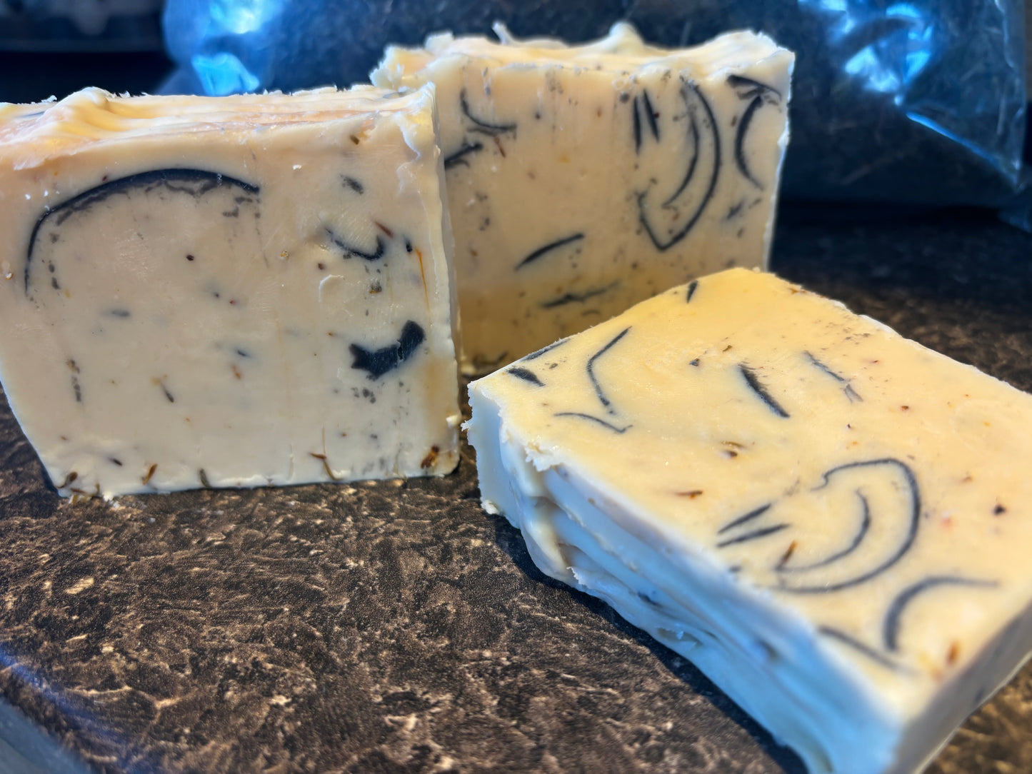 Goats milk soap with nettle, active charcoal and tea tree