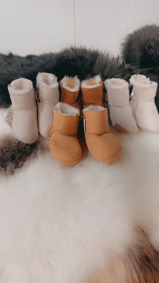 100% sheepskin booties