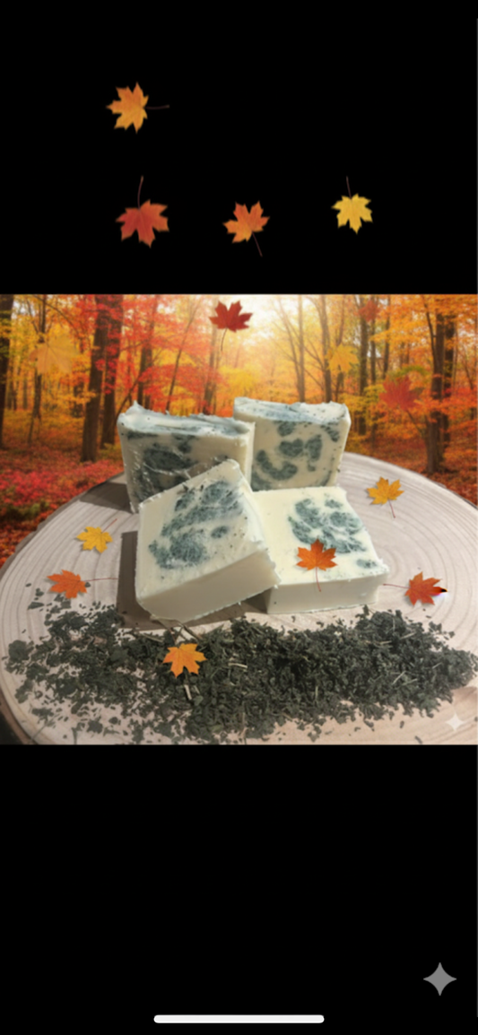 Goats milk soap with nettle and mint
