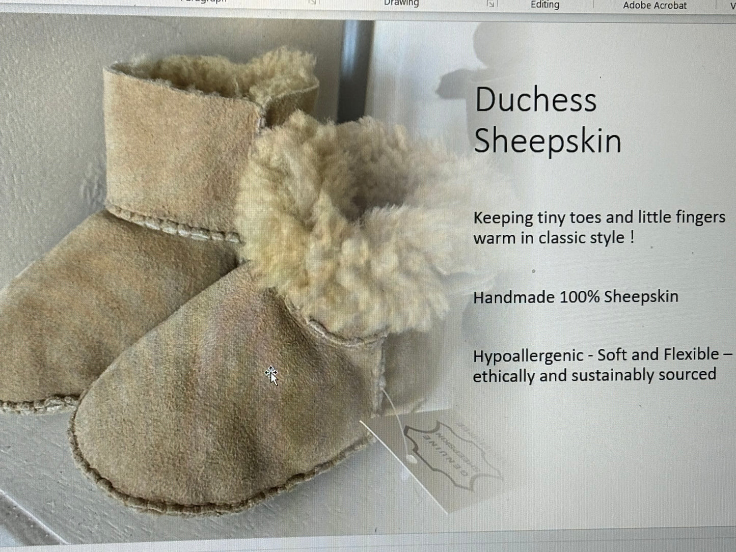 100% sheepskin booties